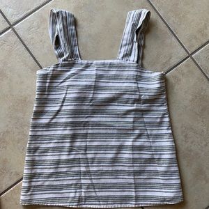 Linen tank with back ties
